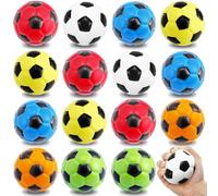Tczecoo 16 mini palloni antistress, 6,3 cm, piccole palline sportive, mini palline per alleviare lo stress in schiuma, per bambini e adulti, 6 colori
