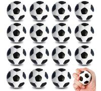 Tczecoo 16 palloni da calcio antistress, mini palloni da calcio, 5 cm, mini palline sportive, palline in schiuma, giocattoli antistress, palline da calcio, per bambini e adulti