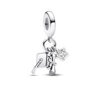 TCZNAF Charm a forma di cappello di laurea 2025, compatibile con braccialetti a forma di cuore, da donna, Piccolo, Zirconia cubica, Zirconie sintetico