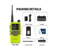 (TD-H3-Verde) TIDRADIO H3 Radio Walkie Talkie Telefono a lungo raggio APP Programmazione wireless Banda