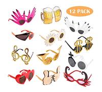 Td.Ives Occhiali da sole divertenti per feste in costume, confezione da 12 pezzi