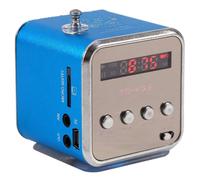 TD-V26 Ricevitore Altoparlante Radio FM Digitale con Supporto per Altoparlante Stereo LCD Micro-TF Card Lettore Musicale Mp3 (Blu)