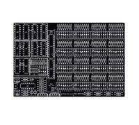 TD4 CPU, kit fai da te, processore a 4 bit, con serie 74 ICS, set di apprendimento per computer open source, diodi, resistenze, socket chip, LED e micro USB (PCB Board)
