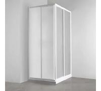 Tda Stromboli Box Doccia Due Ante Scorrevoli 80x86 Acrilico Profilo Bianco E Vetro Satinato Codice Prod: 02a0710852005