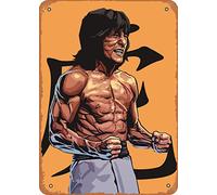 TDAMZPC Insegne in metallo vintage del film classico poster in metallo Jackie Chan poster action wall art decor cartello in latta - 20,3 x 30,5 cm