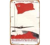TDAMZPC Targa in metallo vintage con scritta in lingua inglese "There is nothing that the bolsheviks can't conquer", divertente targa in latta per bar, pub, cena, caffetteria, decorazione da parete