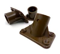 TDBS The Dustpan and Brush Store Confezione da 3 staffe per scopa in plastica, 4 fori per viti, staffa per manico per scopa resistente per supportare il manico fisso della scopa, staffa per testa di