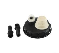 TDCi zent IBC - Coperchio per serbatoio dell'acqua, 163 mm, con connettore rapido per tubo da 25 mm e guarnizione in gomma, tappo di sfiato in plastica PP con filtro per conservazione a prova di