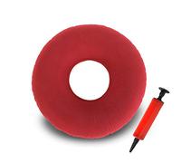 TDCQ Cuscino Gonfiabile a Ciambella,Ciambella Emorroidi per Adulti,Ciambella Gonfiabile,Cuscino Ciambella Coccige,Cuscino Coccige,Cuscino ad Anello (rosso)