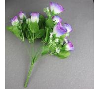 TDCuizent 12 rose artificiali in seta per la decorazione della casa, centrotavola per matrimoni e composizioni per feste, fiori finti realistici con steli lunghi, per vasi, decorazioni per ufficio ed