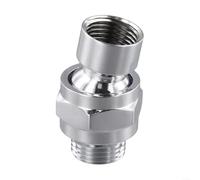 TDCuizent Adattatore girevole per soffione doccia, in ottone massiccio, con rotazione regolabile di 23°, per bracci e teste doccia filettati G1/2, alta resistenza al calore e alla pressione, perdite