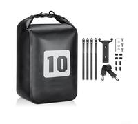 TDCuizent Borsa impermeabile per forcella anteriore della bicicletta, 10 l, supporto a sgancio rapido per e-bike, mountain bike, bici da strada, scooter, con scomparto per telefono (10 l, nero)