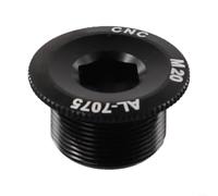 TDCuizent Bullone di fissaggio per pedivella della bicicletta, in lega di alluminio, copertura centrale per vite per mountain bike e bici da strada, nero, 28 mm, per tutte le biciclette (M20)