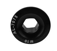 TDCuizent Bullone di fissaggio per pedivella della bicicletta, in lega di alluminio, copertura centrale per vite per mountain bike e bici da strada, nero, 28 mm, per tutte le biciclette (M18/)