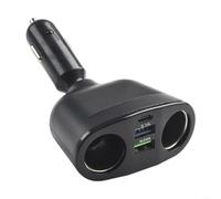 TDCuizent Caricabatteria da auto 12V/24V 66W Dual Power Adapter con PD per qc3.0 Ricarica Veloce Presa Rotabile con Display di Tensione LED per Auto SUV Camion Van Fuoristrada Veicolo
