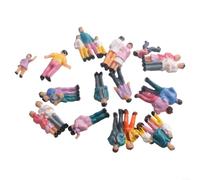 TDCuizent Confezione da 25 figure in scala 1:87 modello ferroviario dipinto passeggeri persone figure per OO/HO Gauge treno diorama e paesaggio paesaggistico