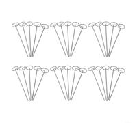 TDCuizent Confezione da 60 graffette zincate per paesaggi (calibro 15,2 cm) con parte superiore circolare a forma di G per la copertura del terreno e il fissaggio del pacciame da giardino, pali da