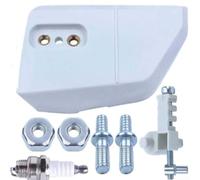 TDCuizent Copertura per pignone catena con dado prigioniero tenditore regolatore per MS170 MS180 MS210 MS230 MS250 parti di motosega bianca guida laterale anti chip montaggio