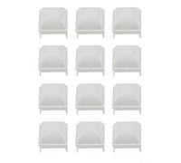 TDCuizent Coperture bianche per pali da piscina quadrati da 12 cm, per piscina fuori terra, per kayak, JW, Esther Williams, maniche lisce per protezione del ponte (12 pezzi)