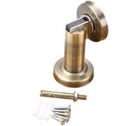 TDCuizent Fermaporta in acciaio inox, montaggio a parete, base rinforzata, forte tenuta, porte sicure 5 x 5 x 9,8 cm, diversi colori, nero, bronzo, verde, oro, grigio, casa, ufficio, camera da letto