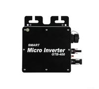 TDCuizent GTB-400 Smart For Solar Grid Tie Inverter 400 W MPPT Tracking Convertitore da CC a CA Alimentazione Efficiente App Monitoraggio Alluminio Nero Per Shell 18.5x16x3.5cm Per Sistema Energetico