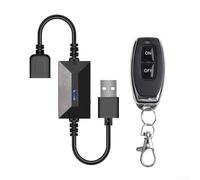 TDCuizent Interruttore di controllo remoto RF wireless per dispositivi DC 3,6-24 V Controller LED USB con ricevitore 433 MHz Modalità di ritardo momentaneo a scatto per strisce LED lampade da lettura