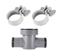 TDCuizent Kit di 3 pezzi a T per piscina Coleman e per INTEX P61408, adattatore per tubo da 3,25 a 3,8 cm, con O-Ring e morsetti per parti di ricambio per pompa filtrante