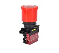 TDCuizent LA36M Exigent Stop Button Switch 22mm E-Stop Pulsante con LED rosso autobloccante testa a fungo per pannelli di controllo industriali AC/DC 12V-24V Sostituzione modulare LA38 Series (B)