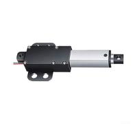 TDCuizent Motore elettrico lineare da 12 V, asta telescopica da 30 mm, con finecorsa, in alluminio ad alta durezza, per apparecchiature di automazione di macchinari industriali, nero argento (D)