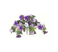 TDCuizent Petunie artificiali in seta, resistenti ai raggi UV, non sbiadiscono, piante finte per interni, giardino, patio, decorazione per la casa (viola chiaro)