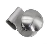 TDCuizent Pomello a clip per porte in vetro in acciaio inox, spessore 5-8 mm, per armadietti, cassetti, vetrine, cucina, bagno, cantina, libreria, senza foratura (argento)