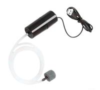 TDCuizent Pompa di ossigeno per acquario Pompa ad aria silenziosa alimentata tramite USB per serbatoio di pesce Trasporto di frutti di mare Pannello solare Banca di potere auto USB Tubo da 1 M