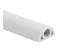 TDCuizent Protezione per cavi da pavimento, canalina in PVC, sistema di gestione dei cavi a basso profilo, per casa, ufficio, palestra, esibizioni, galleria, 1 m di lunghezza (D20-bianco)