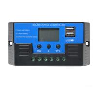TDCuizent Regolatore di carica solare 12 V 24 V display LCD automatico per regolatore PWM controllo della luce timer più tipi di batteria protezione da sovracorrente per litio piombo-acido per