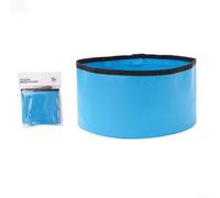 TDCuizent Secchio pieghevole da 5 l, impermeabile, pieghevole, con PVC a prova di perdite, bacino portatile per campeggio, escursionismo, pesca, lavabo leggero con anello ad asciugatura rapida (blu)