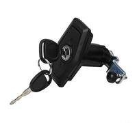 TDCuizent Serratura per porta a scompartimento, con 2 chiavi, per armadietto, camper, meccanismo di bloccaggio sicuro, adatta a porte spesse 27-50 mm, struttura in nylon in lega di zinco, colore nero