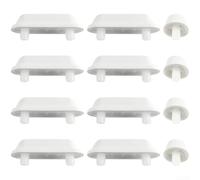 TDCuizent Set di 2 cuscinetti paracolpi per WC standard, in plastica antiscivolo, con riduzione del rumore, kit per il coperchio del WC bianco per sanitari di casa e hotel (un set da 12)