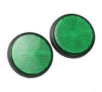 TDCuizent Set di 2 riflettori circolari per auto, camion, moto, rimorchi e biciclette, per migliorare la vista, riflettente, con attacco M6, diametro 6 cm (verde)