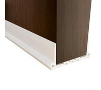 TDCuizent Striscia di tenuta flessibile in PVC per la parte inferiore della porta, 96 cm, in gomma, anti-vento, impermeabile, insonorizzante, per il miglioramento della casa (bianco)