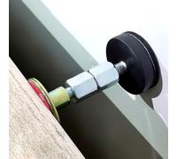 TDCuizent Supporto da parete regolabile anti-vibrazioni, con cuscinetto in gomma morbida per testiera, riduzione del rumore, armadio, divano, libreria, colore argento (67-87 mm)
