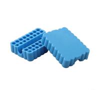 TDCuizent Supporto organizer per punte per cacciavite a 32 fori, per punte da trapano con gambo da 6,35 mm, custodia in plastica con coperchio, per casa, garage e attrezzi da officina