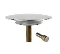 TDCuizent Tappo di scarico per lavabo da 70 mm, altezza regolabile, in ottone e acciaio inox, con finitura elettrolitica, accessorio di ricambio per vasca da bagno o impianti idraulici del lavandino