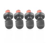 TDCuizent Tappo per bottiglia di vino con leva a pressione manuale, tappo ermetico a tenuta stagna, per vino, birra, acqua minerale, aceto e olio, plastica PP e materiale in gomma (4 pezzi, nero)