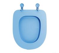 TDCuizent Tavoletta copri WC a forma di U, bianca, con chiusura ammortizzata, a sgancio rapido, design fisso, adatto per WC standard a forma di O e U, impermeabile, facile da pulire, accessorio per