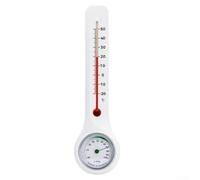 TDCuizent Termometro igrometro da parete per interni ed esterni, misuratore di umidità in plastica ABS, display analogico, funzionamento in casa, ufficio, giardino, laboratorio, intervallo da -20 °C a