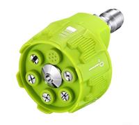 TDCuizent Ugello spray per idropulitrice ad alta pressione con rotazione di 0 15 25 40 gradi in acciaio inox, punta a connessione rapida per la pulizia dell'auto del ponte in calcestruzzo, per la