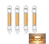 TDDKFB Lampadina R7S LED 78mm Dimmerabile,Lampadina R7S 78mm LED 20W Equivalenti a 200W Lampada Alogena,R7s Led Lamp Bianco Caldo 3000K,2000LM Nessun Sfarfallio,Illuminazione Fascio 360°,4 Pezzi