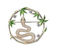 TDEOK Brooch Pin Vintage Encrusted Brooch Accessory Metal Lapel Pin Brooches for Women Silver Spilla per matrimonio, f, misura unica