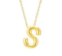 TDEOK Bubble Letter Necklace Gold Initial Necklaces for Women Trendy Chunky Charm Pendant Necklaces Gold Jewelry Birthday for Women Teen Her Mom Grandma Wife Sister Collane E Braccialetti, s, misura