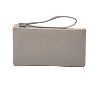 TDEOK , Ecopelle, cerniera, tinta unita, portafoglio avambraccio, pochette due portafogli uomo, grigio, taglia unica